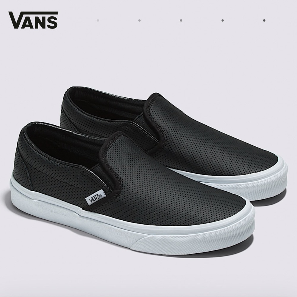 Vans Classic Perforated Leather Slip-On Sneakers